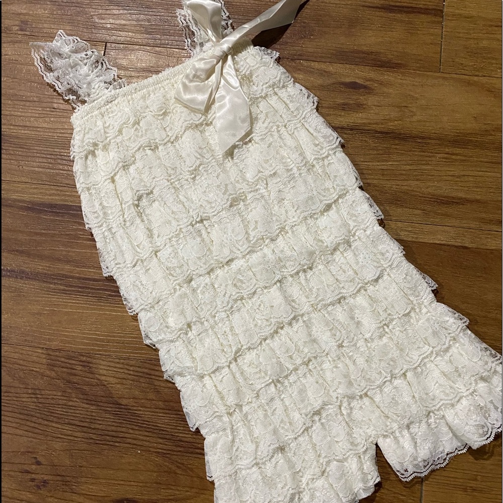 Ivory Lace Romper